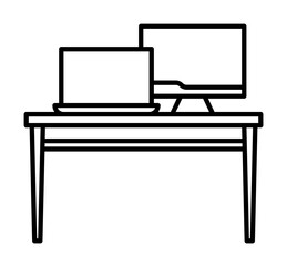 Aufkleber - Workplace, work table icon. Element of workplace icon