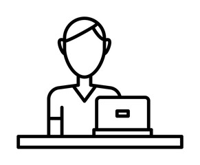 Aufkleber - Workplace, working man icon. Element of workplace icon