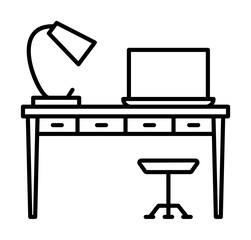 Aufkleber - Workplace, work table icon. Element of workplace icon