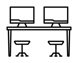Aufkleber - Workplace, work table icon. Element of workplace icon