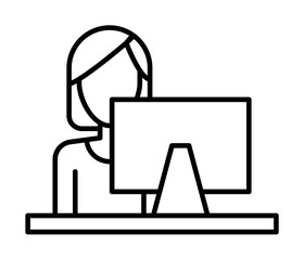 Poster - Workplace, worker icon. Element of workplace icon