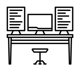 Aufkleber - Workplace, desk icon. Element of workplace icon