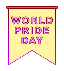 Aufkleber - Pride day, banner icon. Element of color world pride day icon. Premium quality graphic design icon. Signs and symbols collection icon