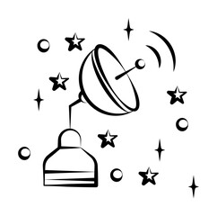 Aufkleber - Satellite icon. Element of space hand drawn icon