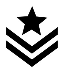 Poster - rank on the sleeve icon. Element of military for mobile concept and web apps. Detailed rank on the sleeve icon can be used for web and mobile. Premium icon