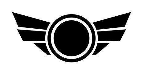 Aufkleber - circle with wings icon. Element of military for mobile concept and web apps. Detailed circle with wings icon can be used for web and mobile. Premium icon