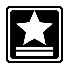 Poster - star in a square icon. Element of military for mobile concept and web apps. Detailed star in a square icon can be used for web and mobile. Premium icon