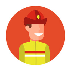 Poster - colored avatar of firefighter icon. element of colored people profession icon for mobile concept and