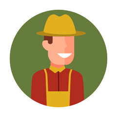 Poster - colored avatar of farmer icon. Element of colored people profession icon for mobile concept and web apps. Detailed colored avatar of farmer icon can be used for web and mobile