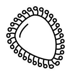 Aufkleber - virus icon. element of microorganisms icon for mobile concept and web apps. thin line virus icon can