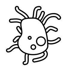 Poster - microbe icon. Element of microorganisms icon for mobile concept and web apps. Thin line microbe icon can be used for web and mobile
