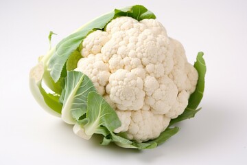 Cauliflower on a white background Generative AI