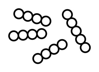 Aufkleber - bacteria icon. element of microorganisms icon for mobile concept and web apps. thin line bacteria ic