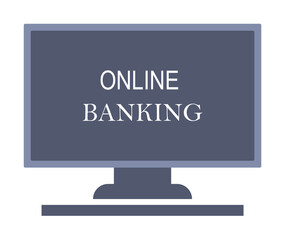 Poster - online banking colored icon. Element of bankings for mobile concept and web apps. Detailed online banking colored icon can be used for web and mobile. Premium icon