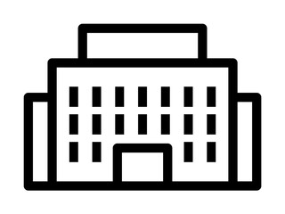 Aufkleber - public institution icon. Element of building icon for mobile concept and web apps. Detailed public institution icon can be used for web and mobile