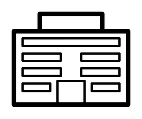 Poster - office building icon. Element of building icon for mobile concept and web apps. Detailed office building icon can be used for web and mobile