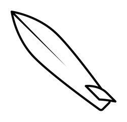 Poster - surfboard icon. Element of travel icon for mobile concept and web apps. Thin line surfboard icon can be used for web and mobile. Premium icon