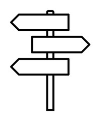 Aufkleber - road sign icon. Element of travel icon for mobile concept and web apps. Thin line road sign icon can be used for web and mobile. Premium icon