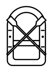 Aufkleber - inflatable boat icon. Element of travel icon for mobile concept and web apps. Thin line inflatable boat icon can be used for web and mobile. Premium icon