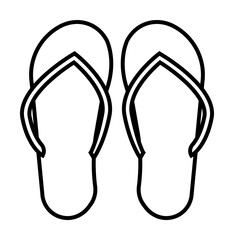 Poster - flip-flops icon. Element of travel icon for mobile concept and web apps. Thin line flip-flops icon can be used for web and mobile. Premium icon