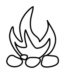 Aufkleber - bonfire icon. Element of travel icon for mobile concept and web apps. Thin line bonfire icon can be used for web and mobile. Premium icon