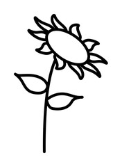 Aufkleber - sunflower icon. Element of travel icon for mobile concept and web apps. Thin line sunflower icon can be used for web and mobile. Premium icon