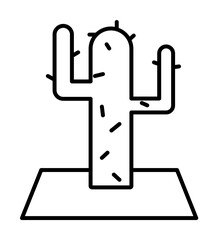 Aufkleber - cactus icon. Element of travel icon for mobile concept and web apps. Thin line cactus icon can be used for web and mobile. Premium icon