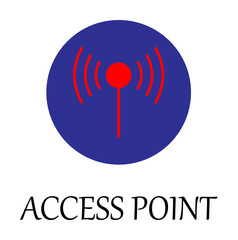 Aufkleber - colored access point icon. Element of web icon for mobile concept and web apps. Detailed colored access point icon can be used for web and mobile. Premium icon