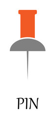 Aufkleber - colored paper pin icon. Element of web icon for mobile concept and web apps. Detailed colored paper pin icon can be used for web and mobile. Premium icon