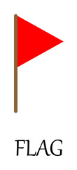 Poster - colored golf flag icon. Element of web icon for mobile concept and web apps. Detailed colored golf flag icon can be used for web and mobile. Premium icon