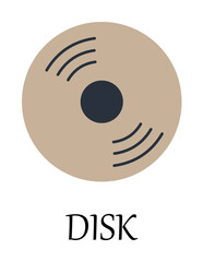 Aufkleber - colored CD disk icon. Element of web icon for mobile concept and web apps. Detailed colored CD disk icon can be used for web and mobile. Premium icon