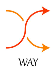 Poster - colored way arrows icon. Element of web icon for mobile concept and web apps. Detailed colored way arrows icon can be used for web and mobile. Premium icon