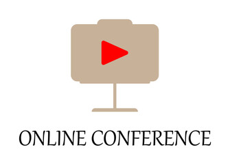 Poster - colored online conference icon. Element of web icon for mobile concept and web apps. Detailed colored online conference icon can be used for web and mobile. Premium icon