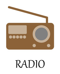 Aufkleber - colored radio icon. Element of web icon for mobile concept and web apps. Detailed colored radio icon can be used for web and mobile. Premium icon