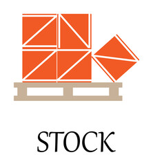 Poster - colored stock box icon. Element of web icon for mobile concept and web apps. Detailed colored stock box icon can be used for web and mobile. Premium icon