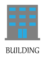 Aufkleber - colored building icon. Element of web icon for mobile concept and web apps. Detailed colored building icon can be used for web and mobile. Premium icon