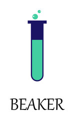 Aufkleber - colored beaker icon. Element of web icon for mobile concept and web apps. Detailed colored beaker icon can be used for web and mobile. Premium icon