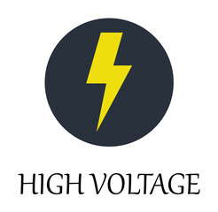 Poster - colored high voltage sign icon. Element of web icon for mobile concept and web apps. Detailed colored high voltage sign icon can be used for web and mobile. Premium icon