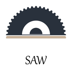 Aufkleber - colored wood saw icon. Element of web icon for mobile concept and web apps. Detailed colored wood saw icon can be used for web and mobile. Premium icon