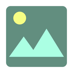 Poster - photo gallery sign icon. Element of web icon for mobile concept and web apps. Colored isolated photo gallery sign icon can be used for web and mobile. Premium icon