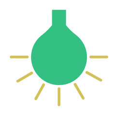 Aufkleber - a burning light bulb icon. Element of web icon for mobile concept and web apps. Colored isolated a burning light bulb icon can be used for web and mobile. Premium icon