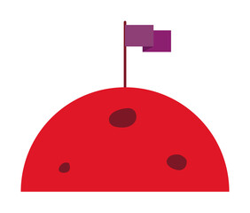 Aufkleber - flag on the moon colored icon. Element of web icon for mobile concept and web apps. Colored isolated flag on the moon icon can be used for web and mobile. Premium icon