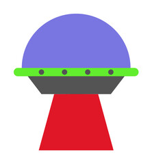 Aufkleber - UFO colored icon. Element of web icon for mobile concept and web apps. Colored isolated UFO icon can be used for web and mobile. Premium icon