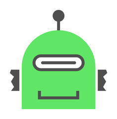 Aufkleber - robot head colored icon. Element of web icon for mobile concept and web apps. Colored isolated robot head icon can be used for web and mobile. Premium icon