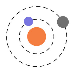 Poster - solar system colored icon. Element of web icon for mobile concept and web apps. Colored isolated solar system icon can be used for web and mobile. Premium icon