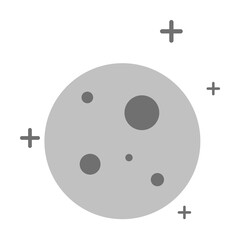 Aufkleber - planet moon and stars colored icon. Element of web icon for mobile concept and web apps. Colored isolated planet moon and stars icon can be used for web and mobile. Premium icon