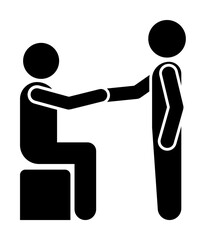 Poster - help rise icon. Element of conversation icon for mobile concept and web apps. Isolated help rise icon can be used for web and mobile
