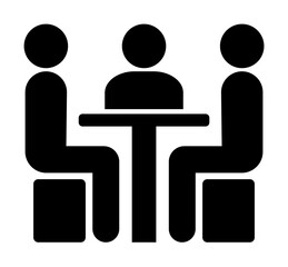 Aufkleber - chatting at the table icon. Element of conversation icon for mobile concept and web apps. Isolated chatting at the table icon can be used for web and mobile