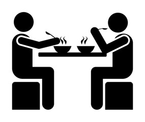 Aufkleber - joint lunch icon. Element of conversation icon for mobile concept and web apps. Isolated joint lunch icon can be used for web and mobile