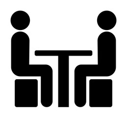 Aufkleber - chatting at the table icon. Element of conversation icon for mobile concept and web apps. Isolated chatting at the table icon can be used for web and mobile